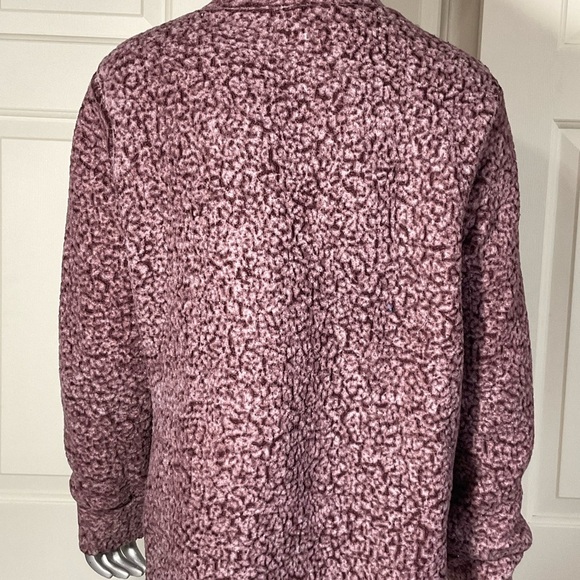 Original Weatherproof Vintage Women's Size Large Sherpa Fleece 1/4 Zip Purple - Picture 2 of 9